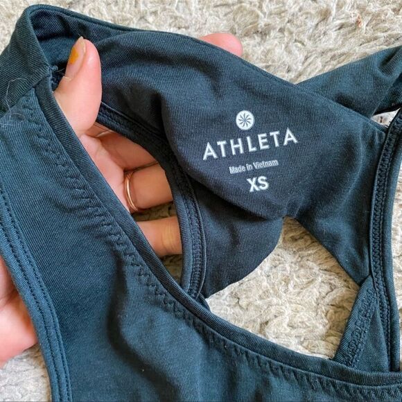Athleta Yogini Tank Open Back Green XS - Picture 5 of 6
